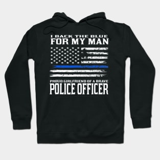 Thin Blue Line Shirt Proud Girlfriend Of Police Officer Hoodie